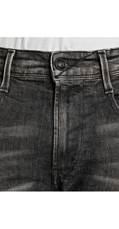 Aged Eco 5 year スーパースリムBRONNY パワーストレッチブラックデニム 詳細画像